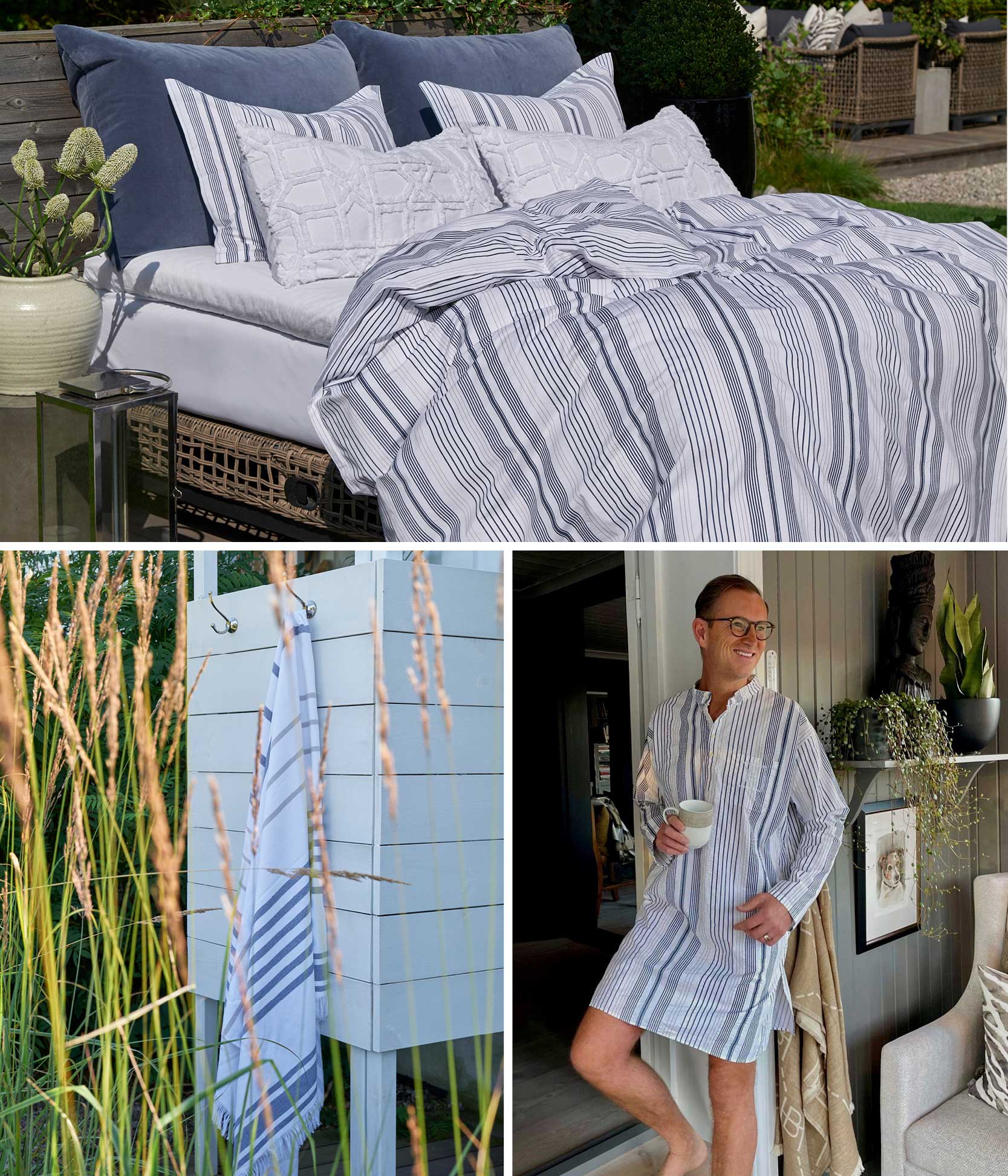 Bloubergstrand sengetøy i krepp fra Halvor Bakke, bedtime story